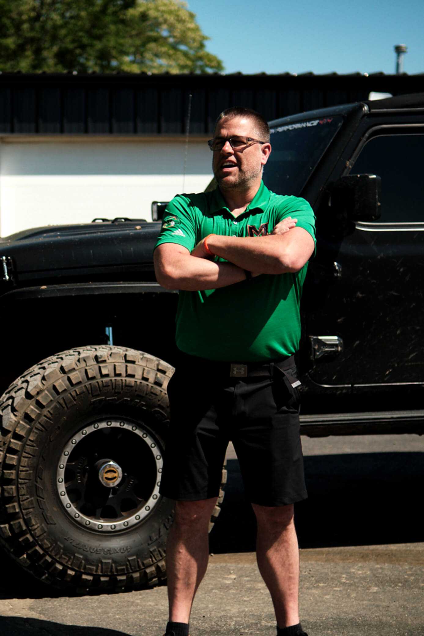 Matt, the owner of Magnuson Performance, standing in front of our latest HEMI Jeep conversions